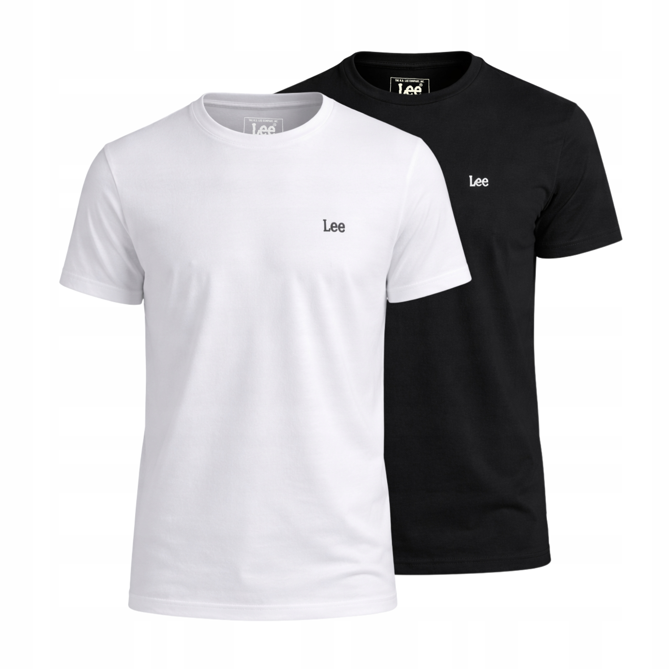 Sada 2 pánských triček Lee Twin Pack Crew Bavlna Bílá a černá M