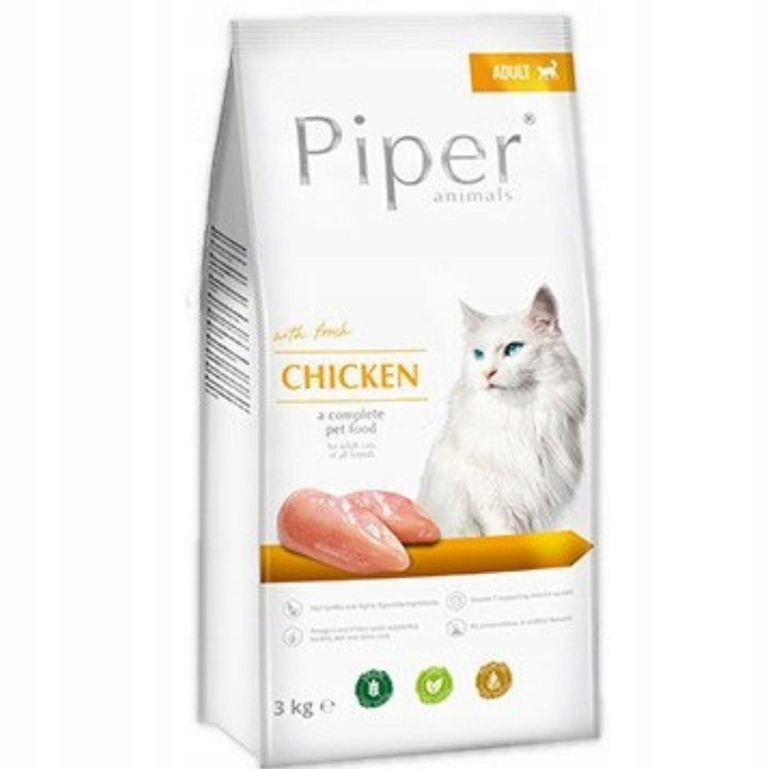 Dolina Noteci Piper Animals s kuřecím masem pro kočky 3 kg