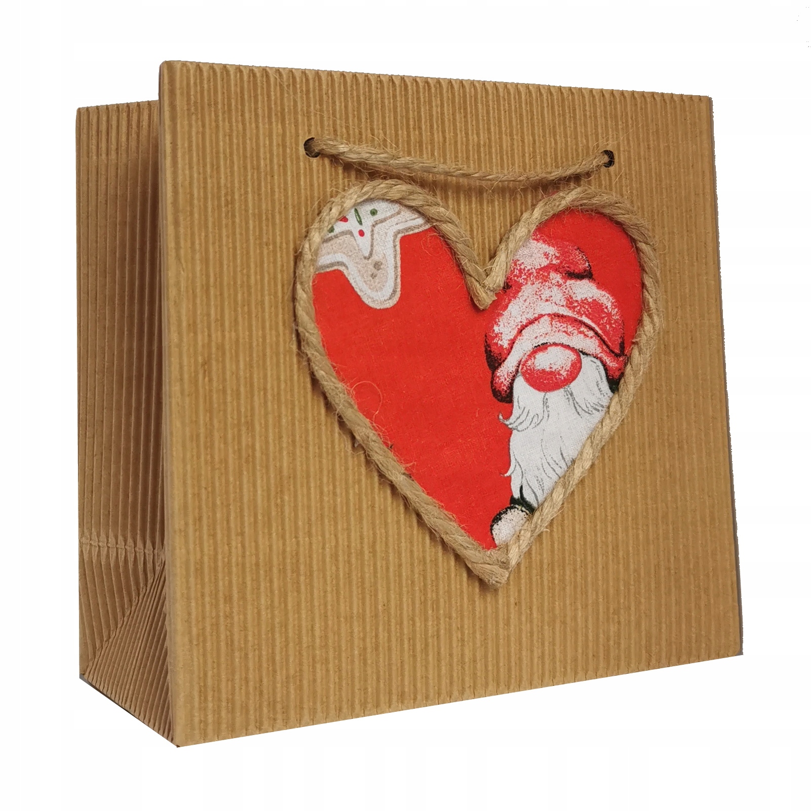

Świąteczna torebka prezentowa 17x8x16 cm Serce