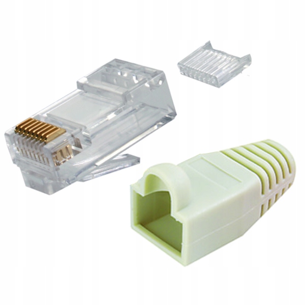 

Telegartner wtyk RJ45 z prowadnikiem osłonka szara
