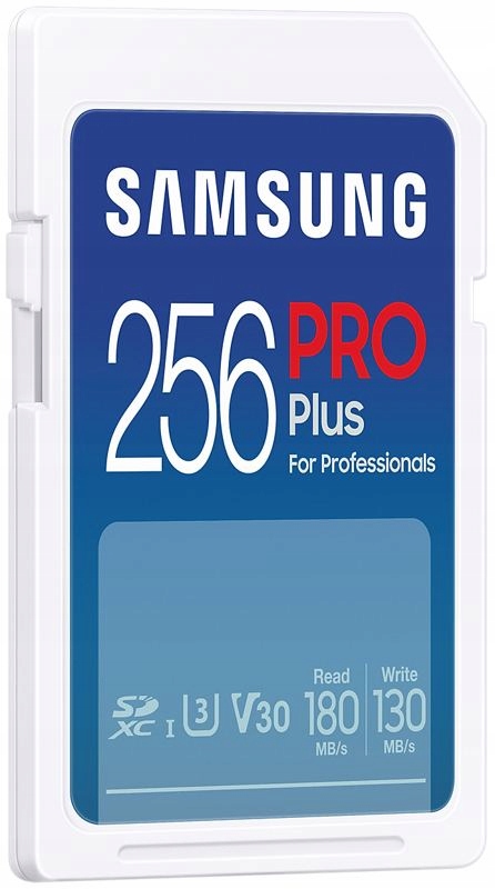 Karta pamięci Samsung SDXC PRO Plus 2023 256 GB V30 U3 UHS-I (180 MB/s) Kod producenta MB-SD256S/EU