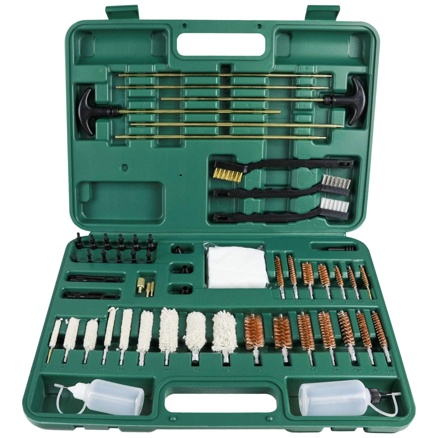 Univerzální sada pro čištění údržby střelných zbraní v kufříku pouzdro