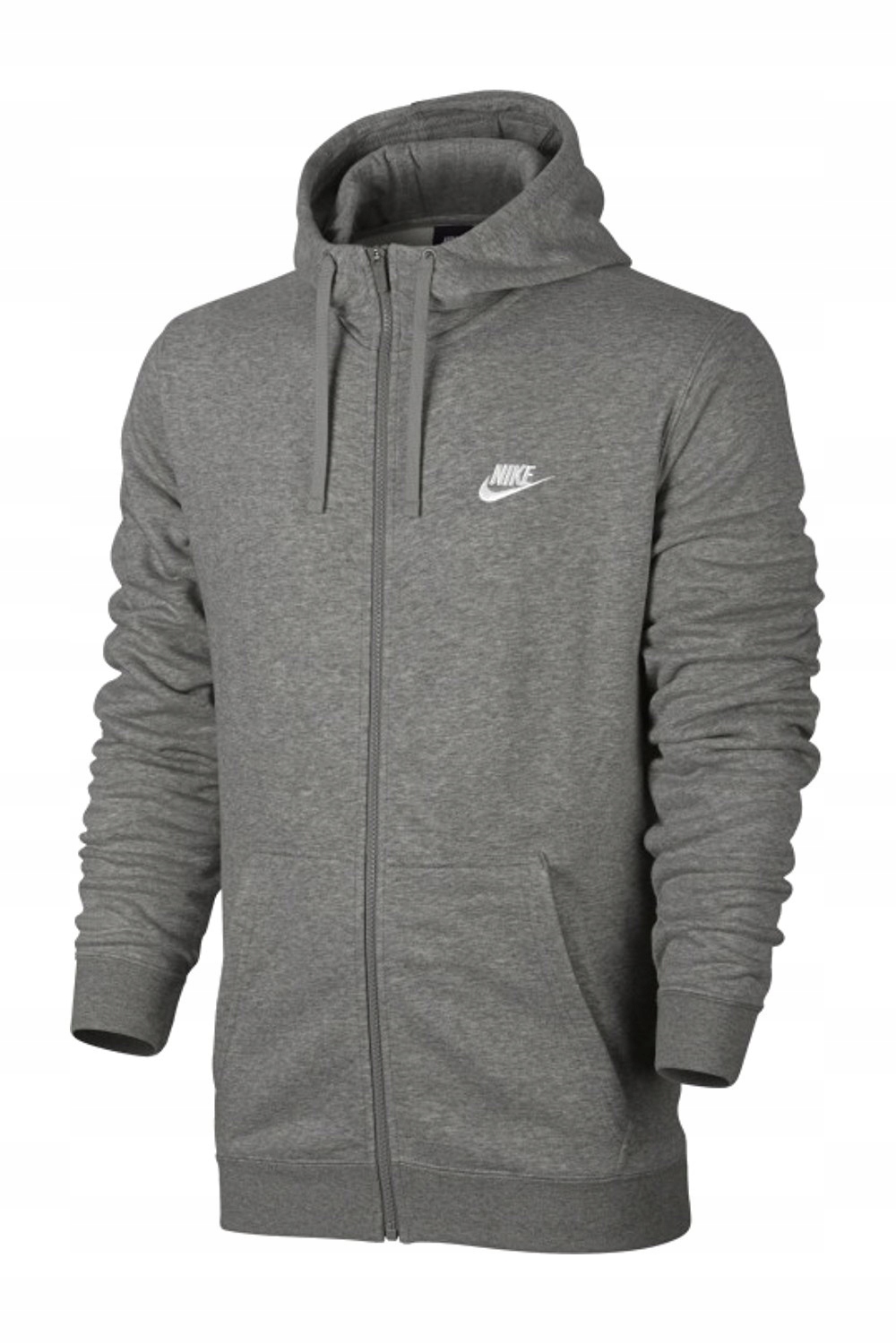 Pánská mikina Nike M Nsw Hoodie Fz Ft Club, šedá, 804391 063, velikost XL