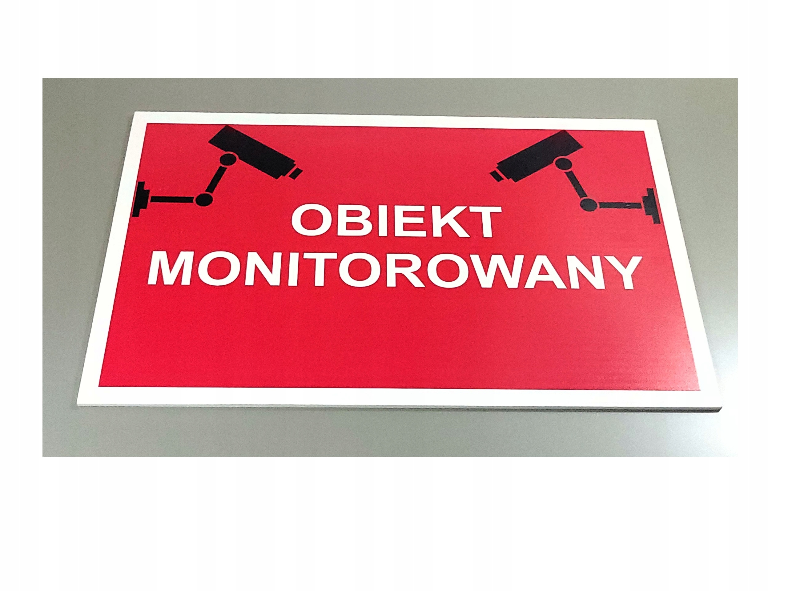 OBIEKT MONITOROWANY TABLICZKA INFORMACYJNA 30X20