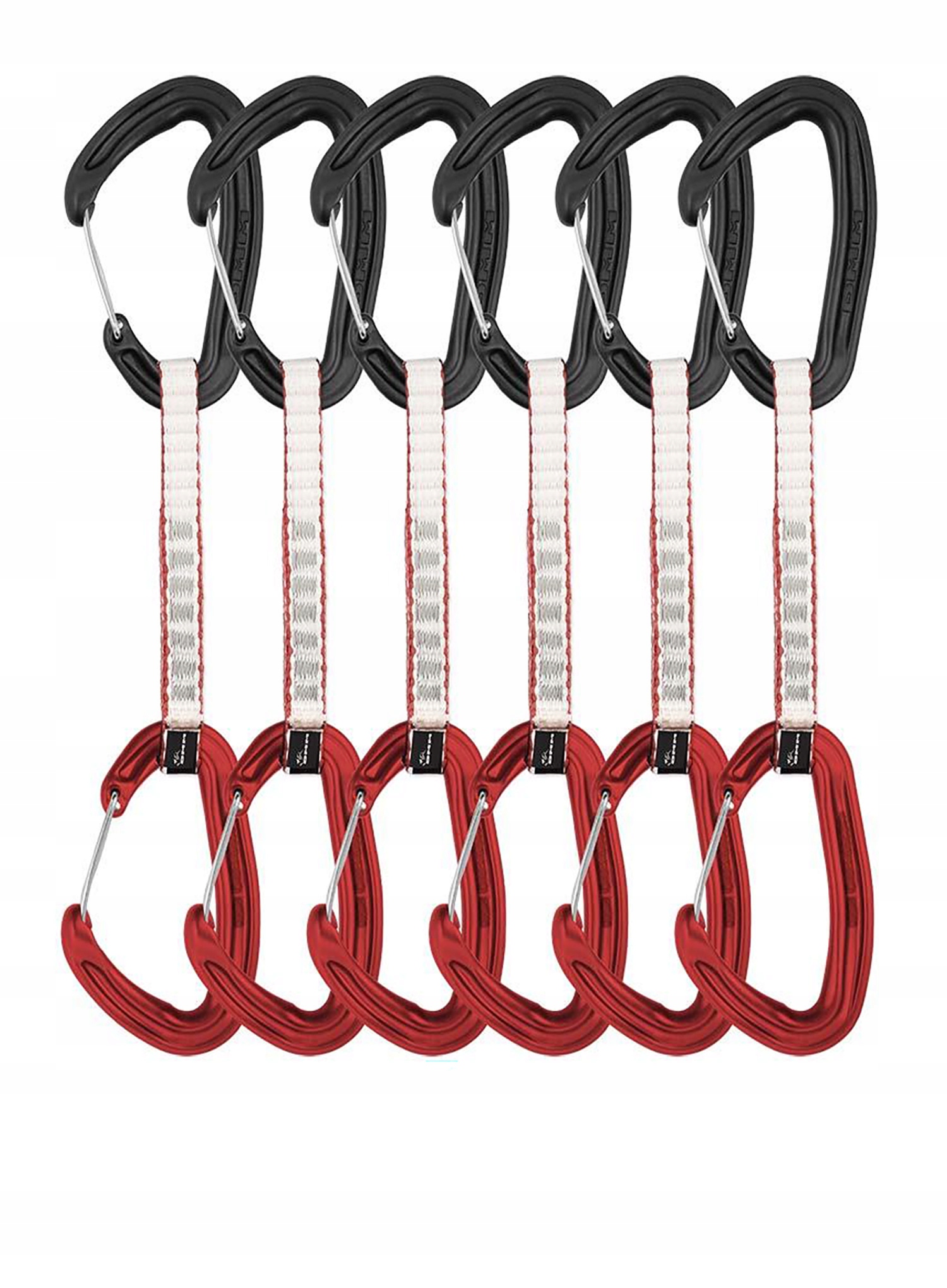 Horolezecký expres DMM Alpha Wire Quickdraw 12 cm 6-pack červený