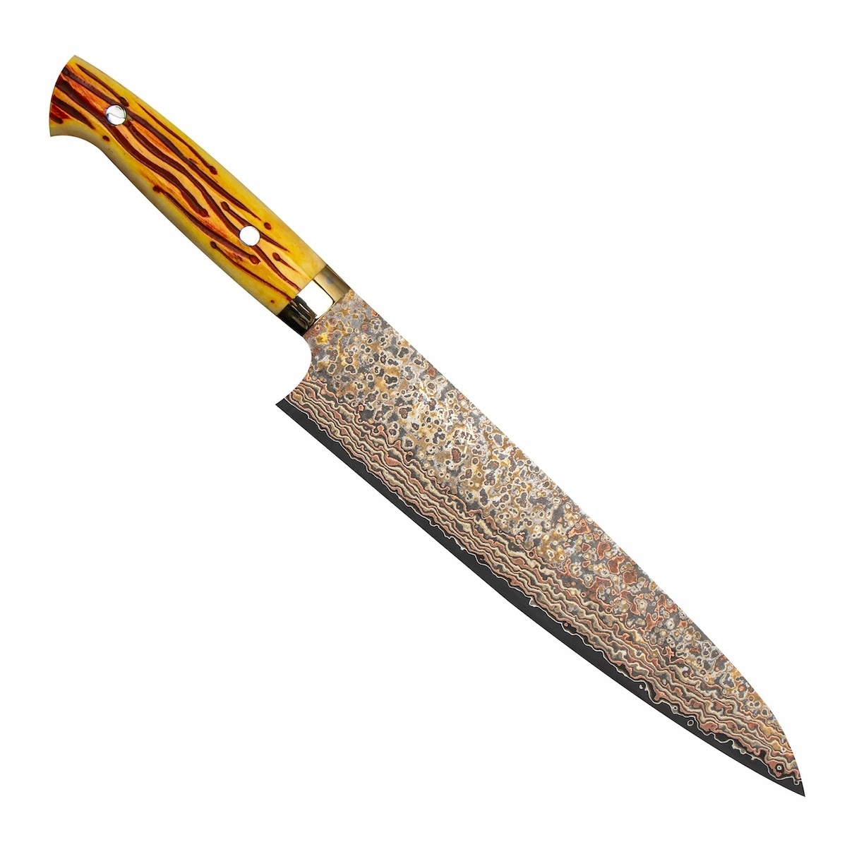 Takeshi Saji Obb Bl Ručne kovaný VG-10 Color japonský nôž šéfkuchára 24 cm