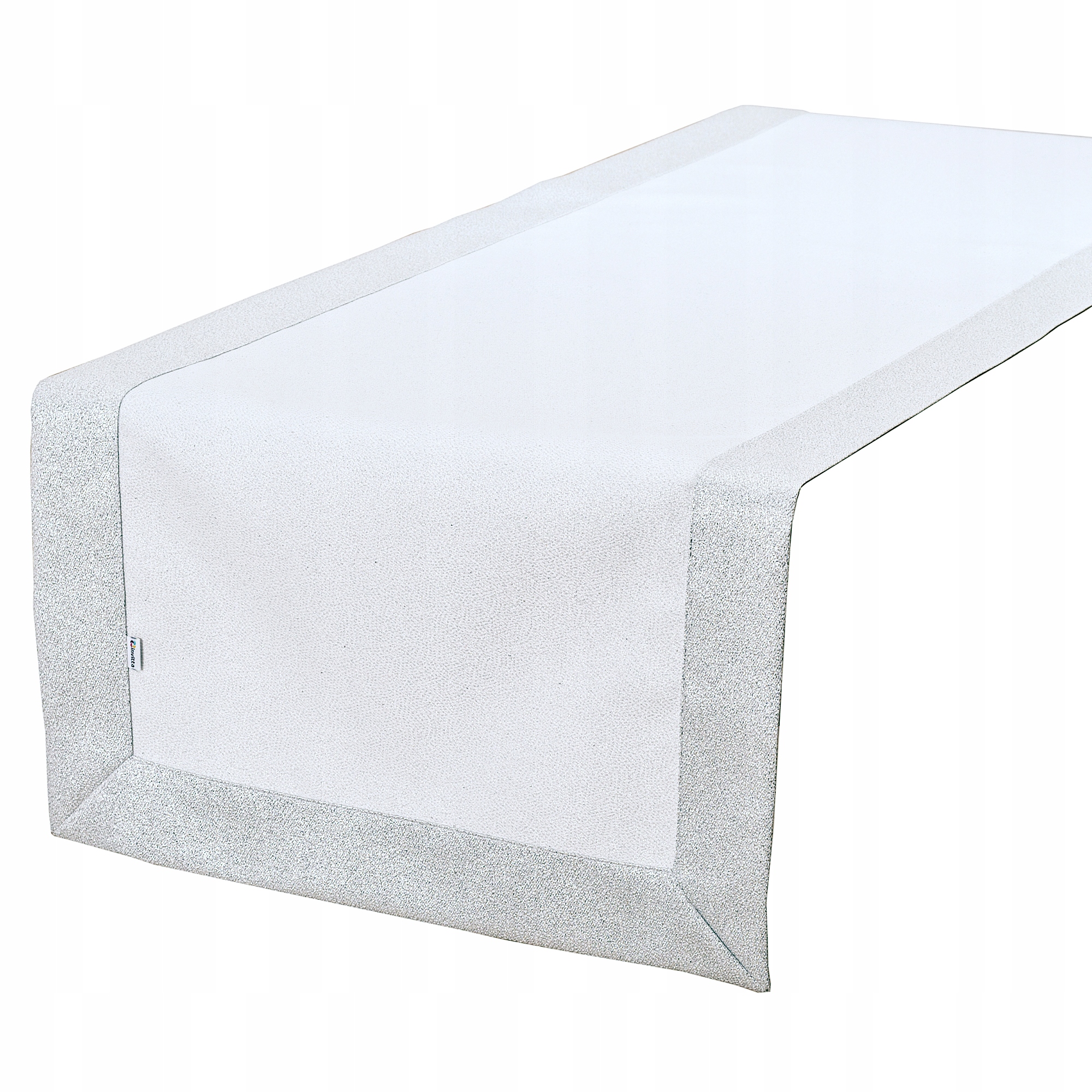 Běhoun šitý s manžetou 5 cm Stříbrný lesk 40x240