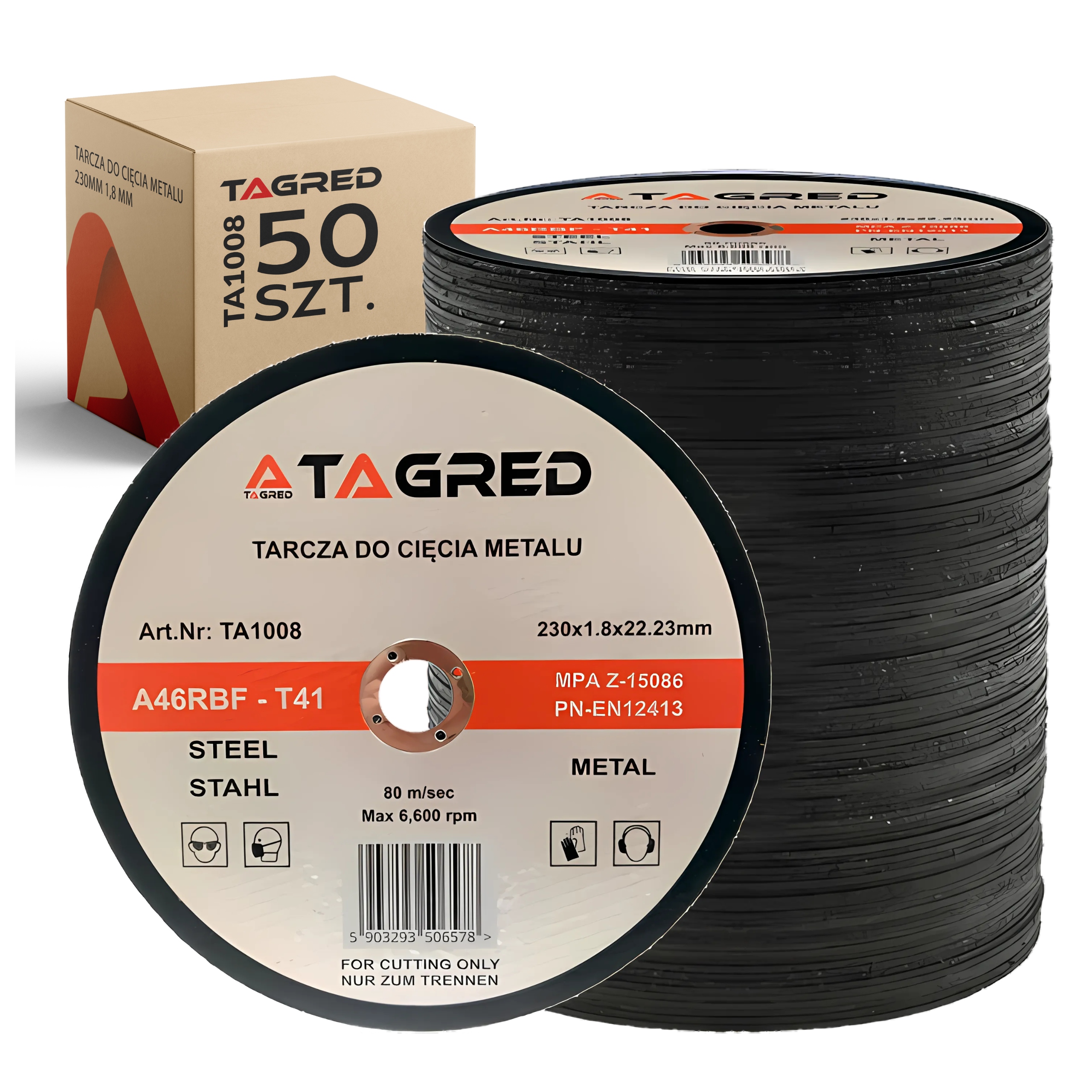 Sada 50 Ks Kotoučů Rbf 230x1,8 Pro Řezání Oceli Trubek Desek Inox Slim