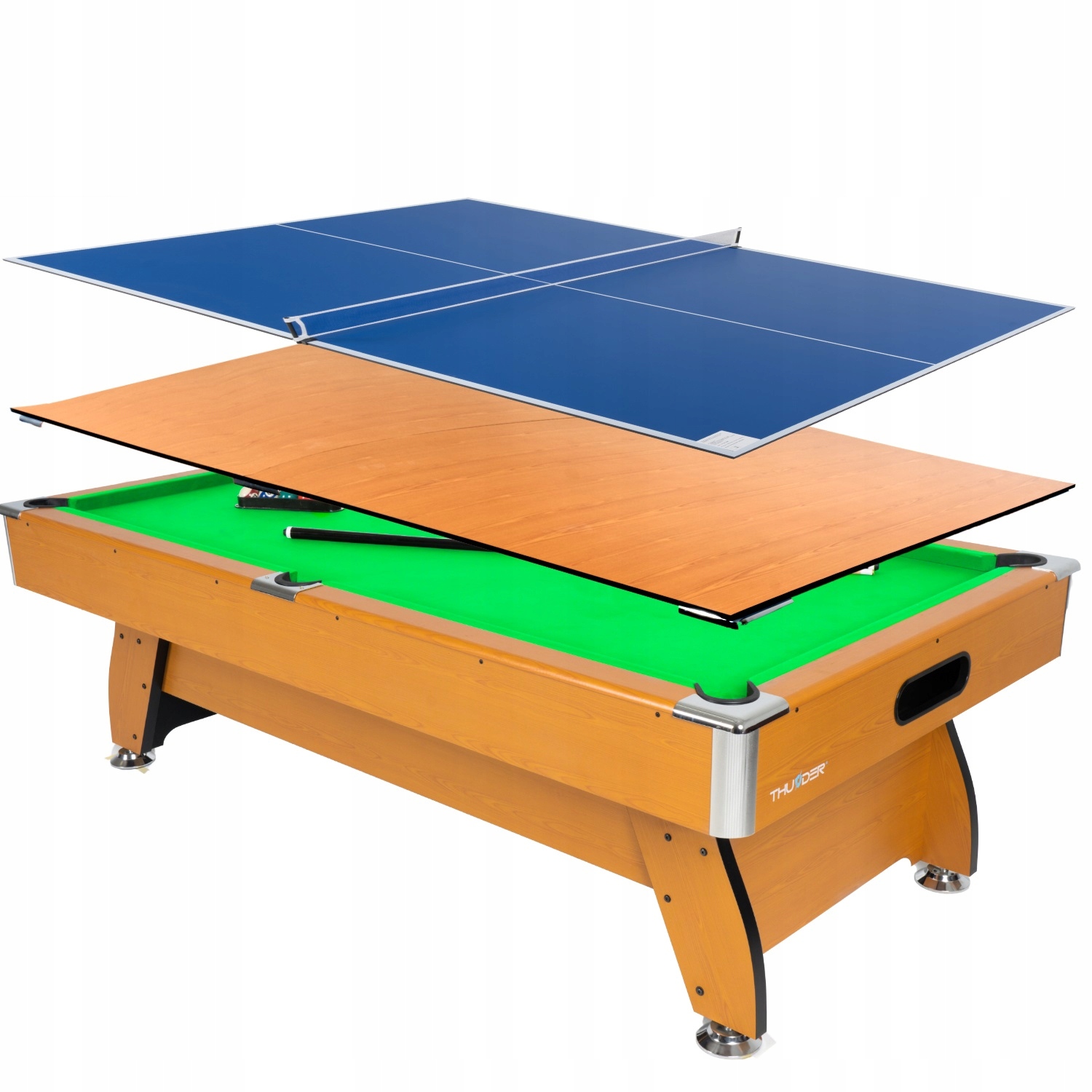 Stół bilardowy z nakładką ping pong/jadalna 7FT Stan opakowania oryginalne