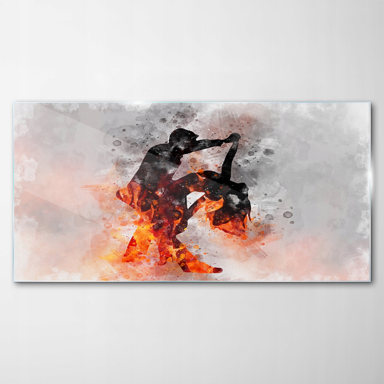 Sklenený obraz Dekor Akvarely Silueta Tango 100x50