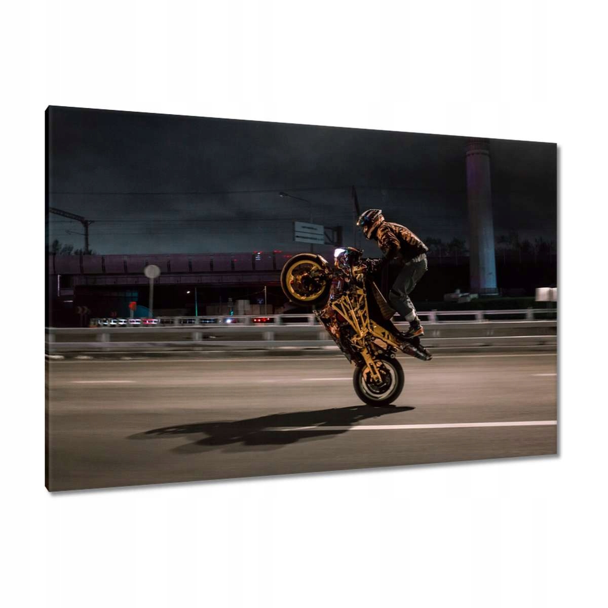 Obrazy 120x80 Motorem na jednom kole