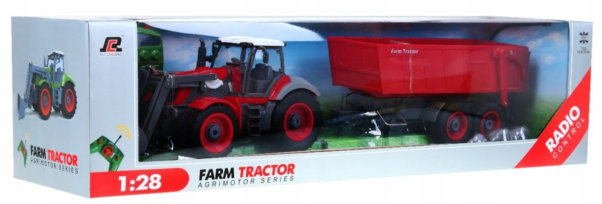 DUŻY TRAKTOR ZDALNIE STEROWANY Z PRZYCZEPĄ PILOT Wiek dziecka 3 lata +