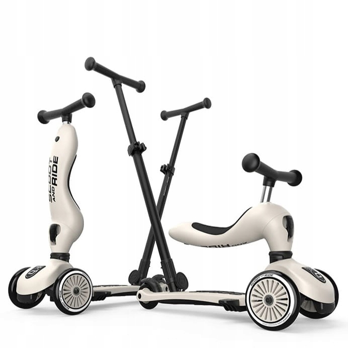 Scootandride Highwaykick Push And Go 2w1 Jeździk hulajnoga z rączką 1+ Ash