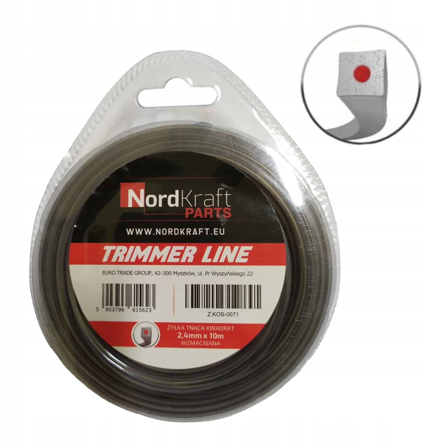 

Żyłka 2,4x10m Kwadrat Tnąca Zbrojona Z.KOS-0071