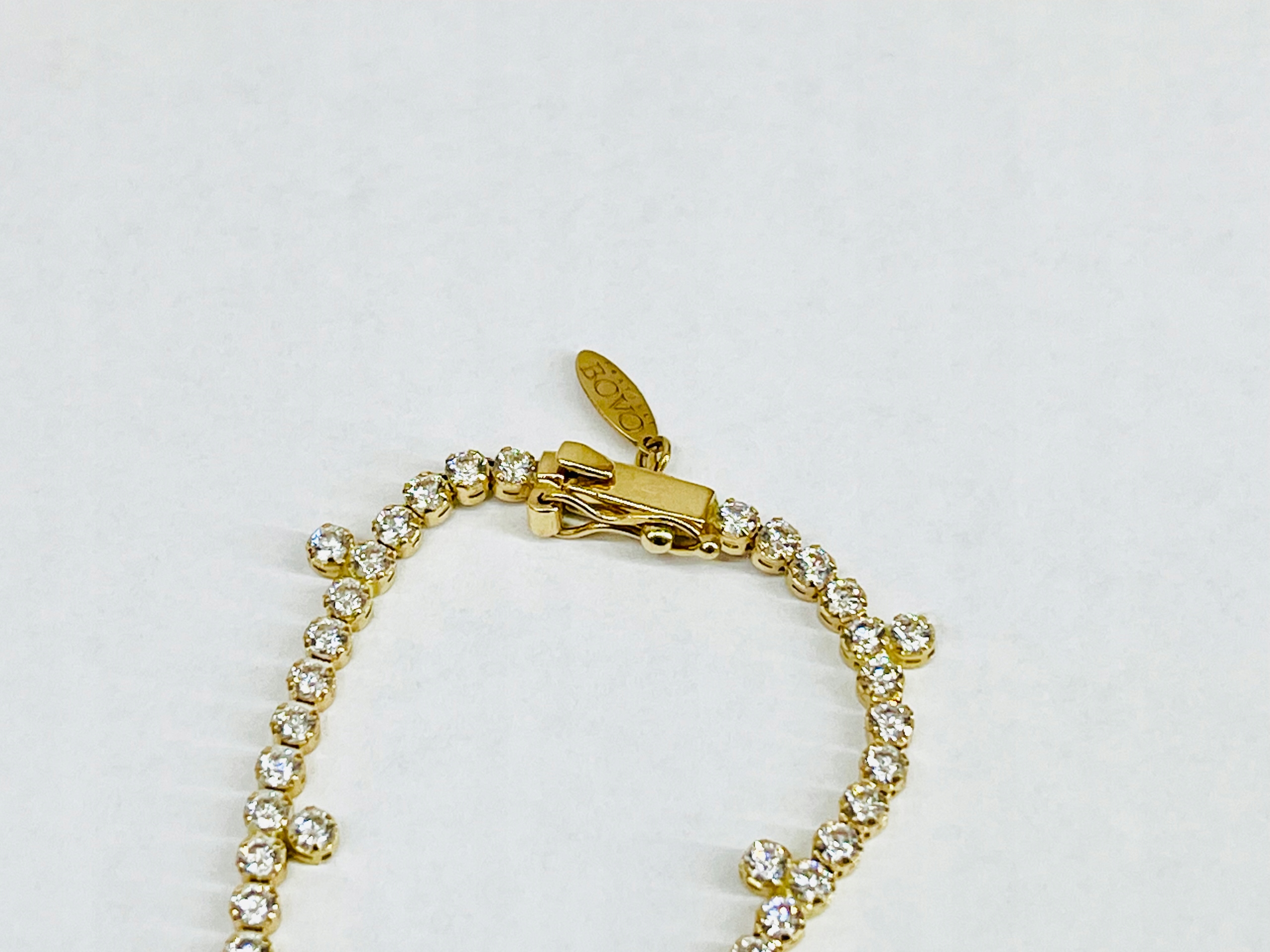 Bransoletka 585 W 4,27 g D 19 Cm Cyrkonia |Używana| Marka bez marki