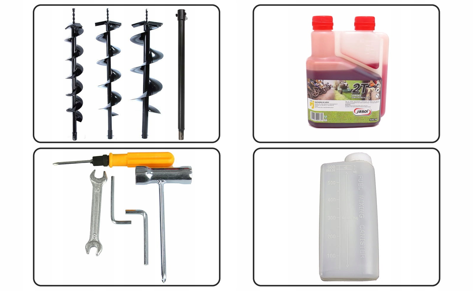 ŚWIDER SPALINOWY WIERTNICA GLEBOWA 3 WIERTŁA +OLEJ Maksymalna średnica wiercenia 250 mm