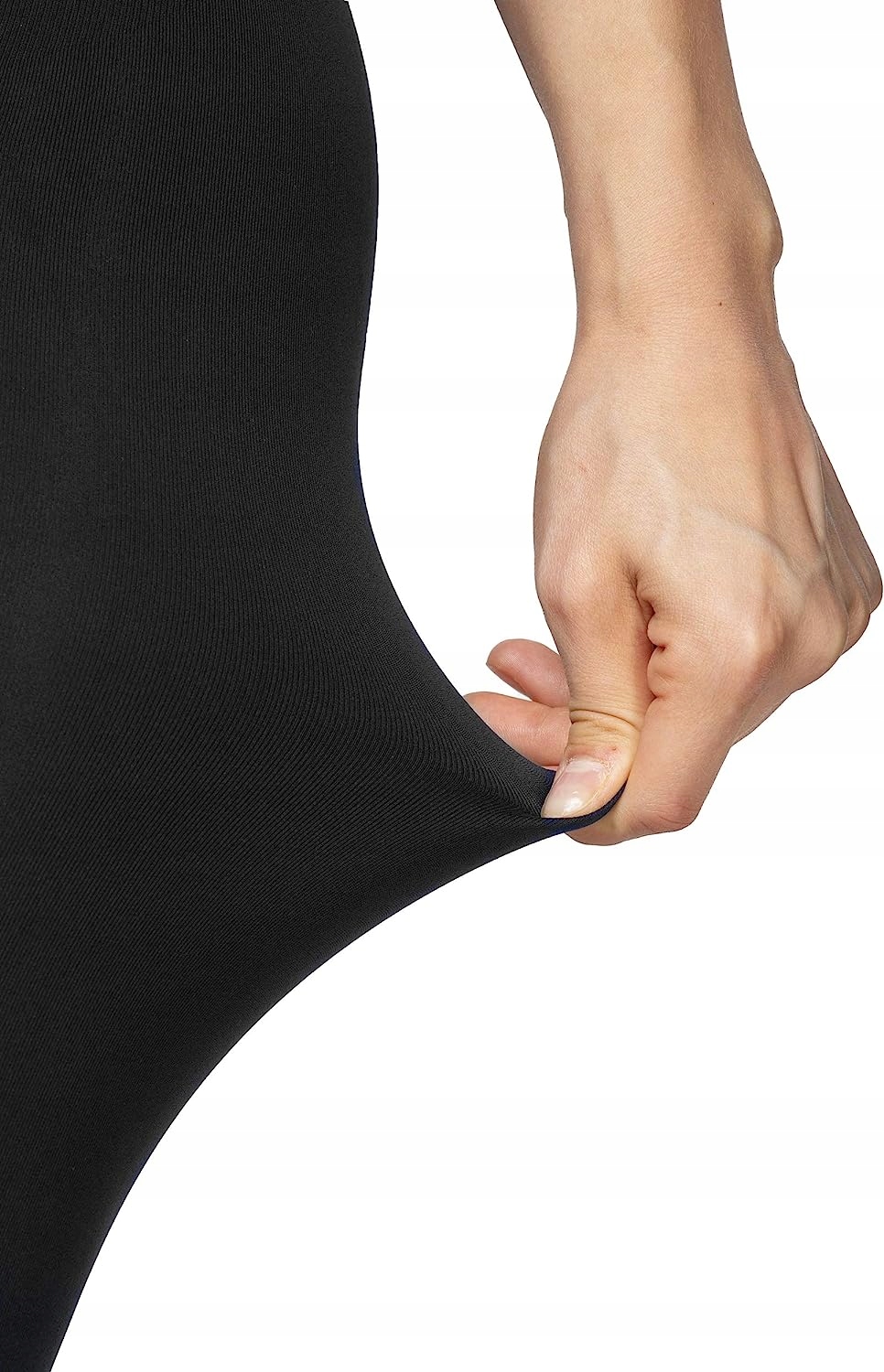 LEGGINSY CIĄŻOWE BEZSZWOWE LEGINSY SPODNIE CZARNE Rozmiar L/XL