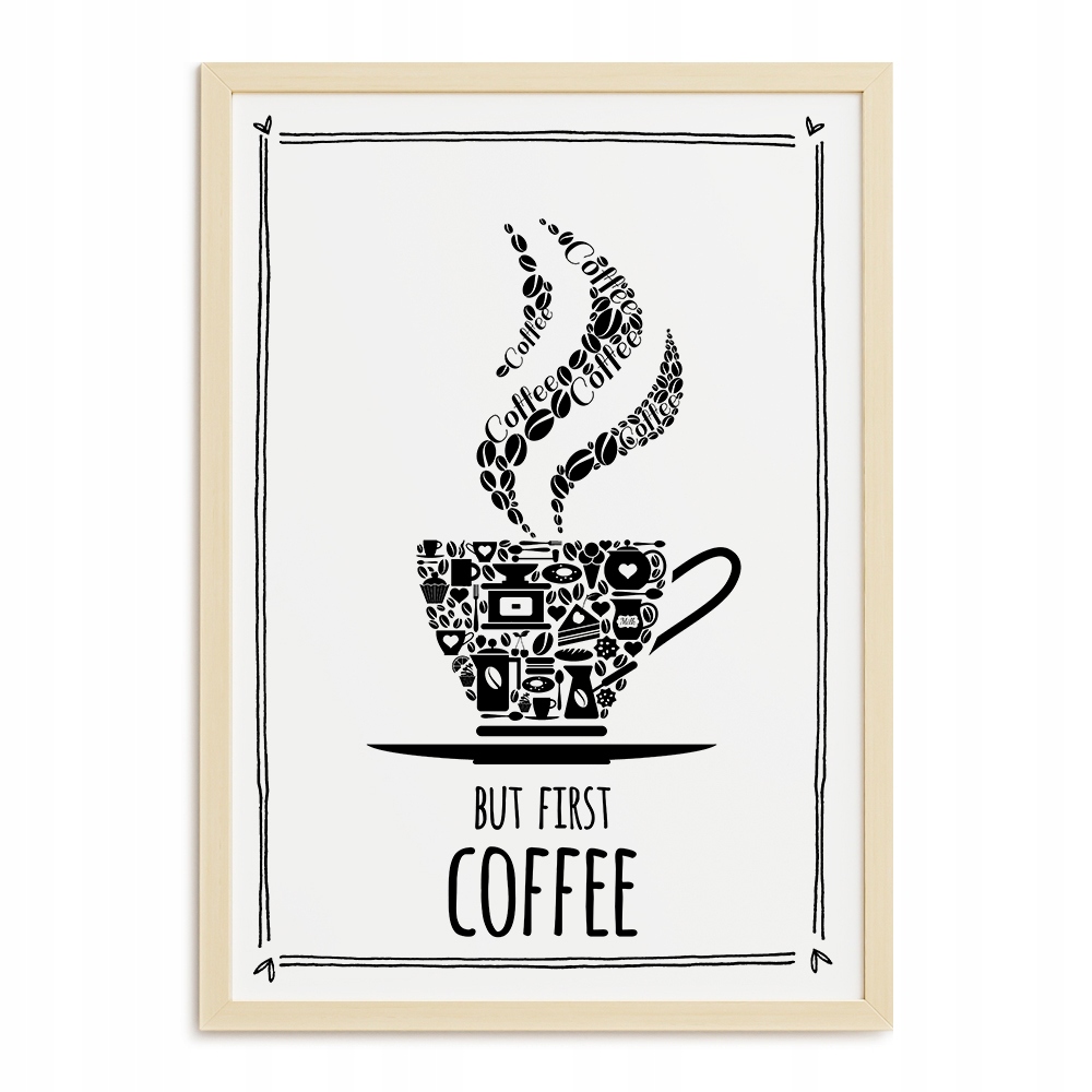 

Plakat Nowoczesny A4 Do Kuchni Modny Kawa Coffee