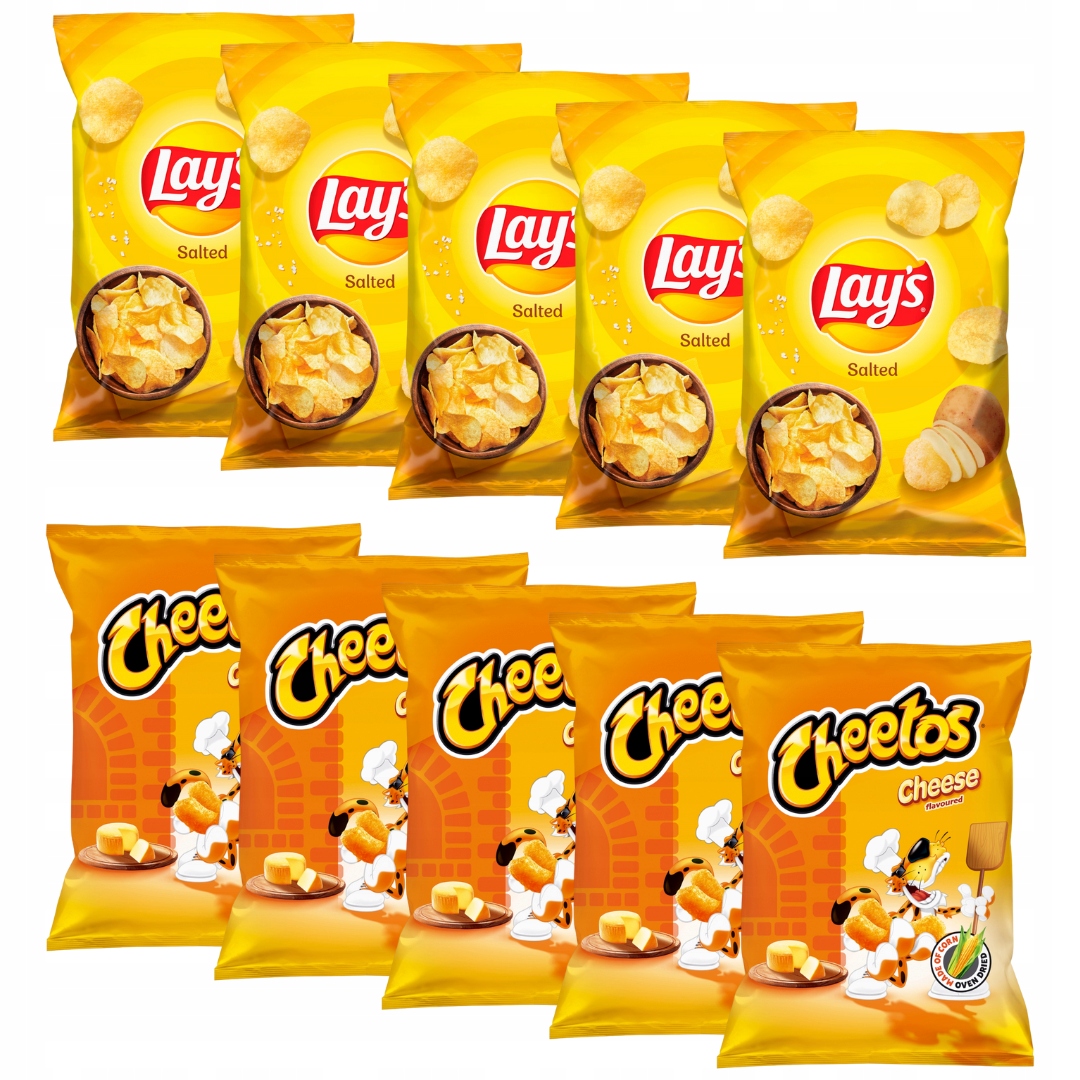 Chipsy Lay's solone chrupki Cheetos serowe 10x 130g