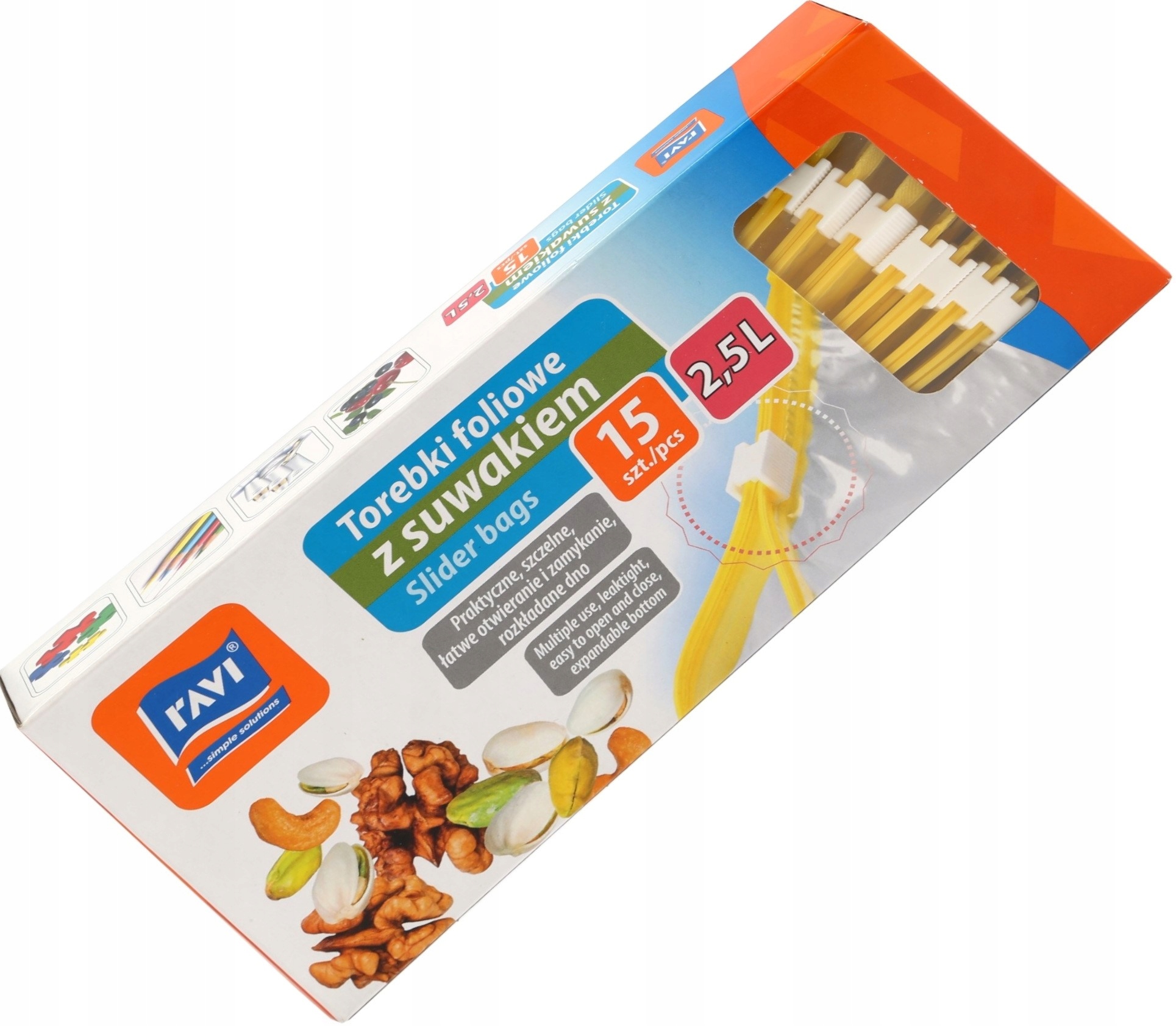 

Torebki Woreczki Foliowe Z Suwakiem 2,5L 15 sztuk