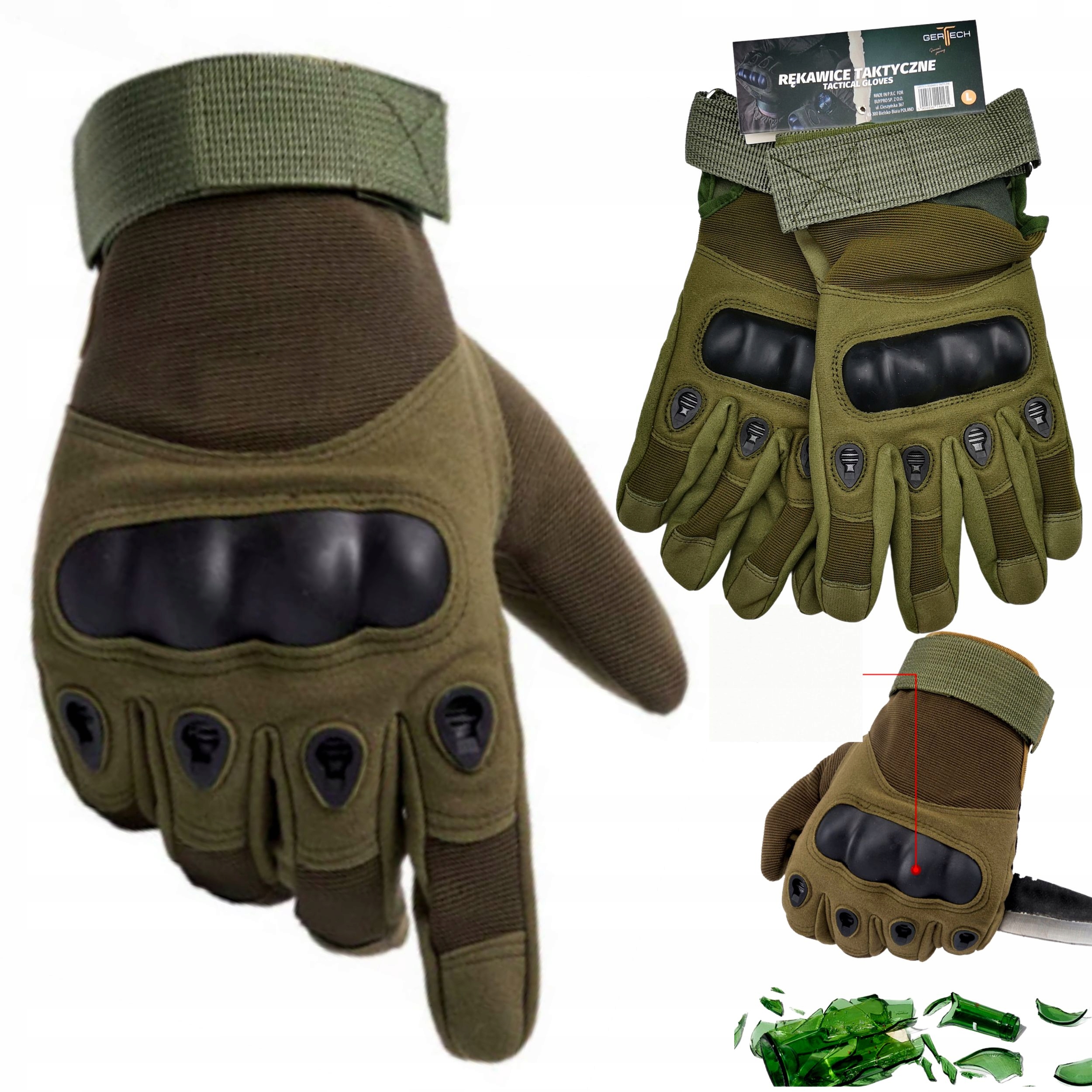 

Rękawice Taktyczne Wojskowe Survival Gertech XL
