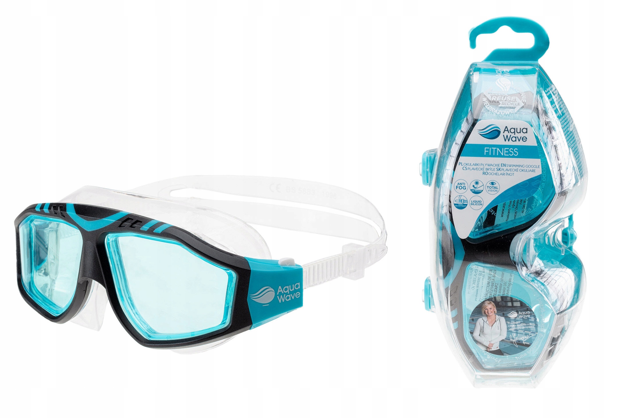 AQUAWAVE MAVERIC GOGLE OKULARKI DO PŁYWANIA -bb