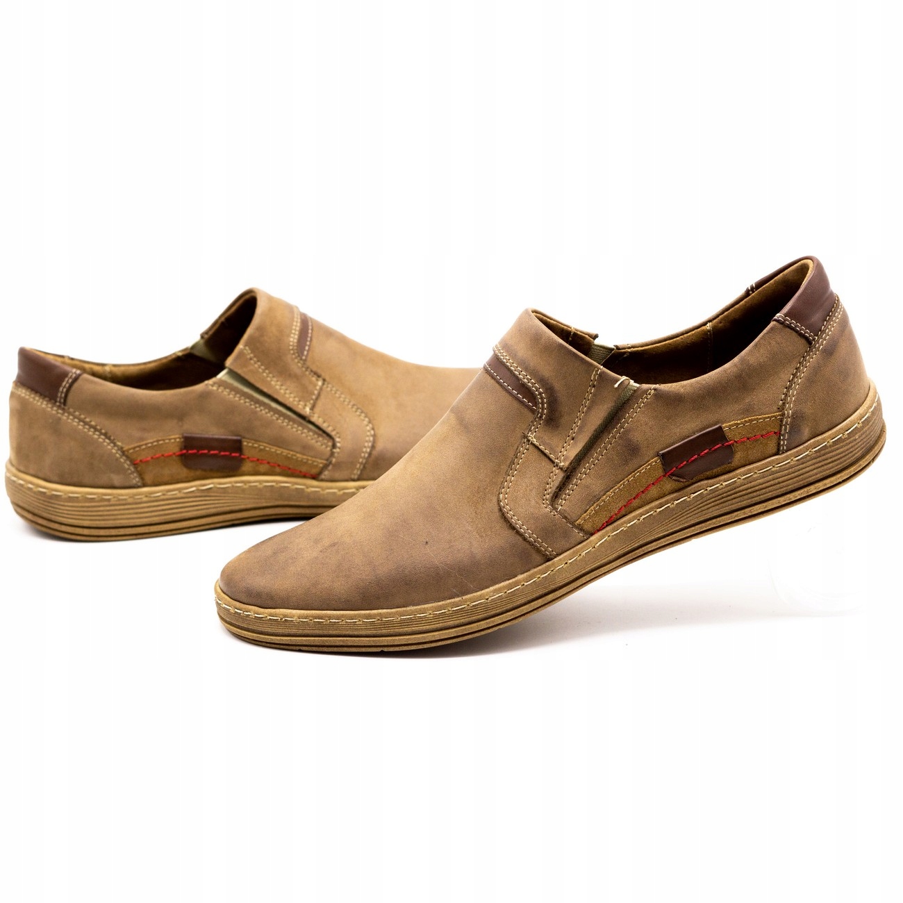 

Męskie Buty Casual 520MP Skóra Naturalna Brąz 40