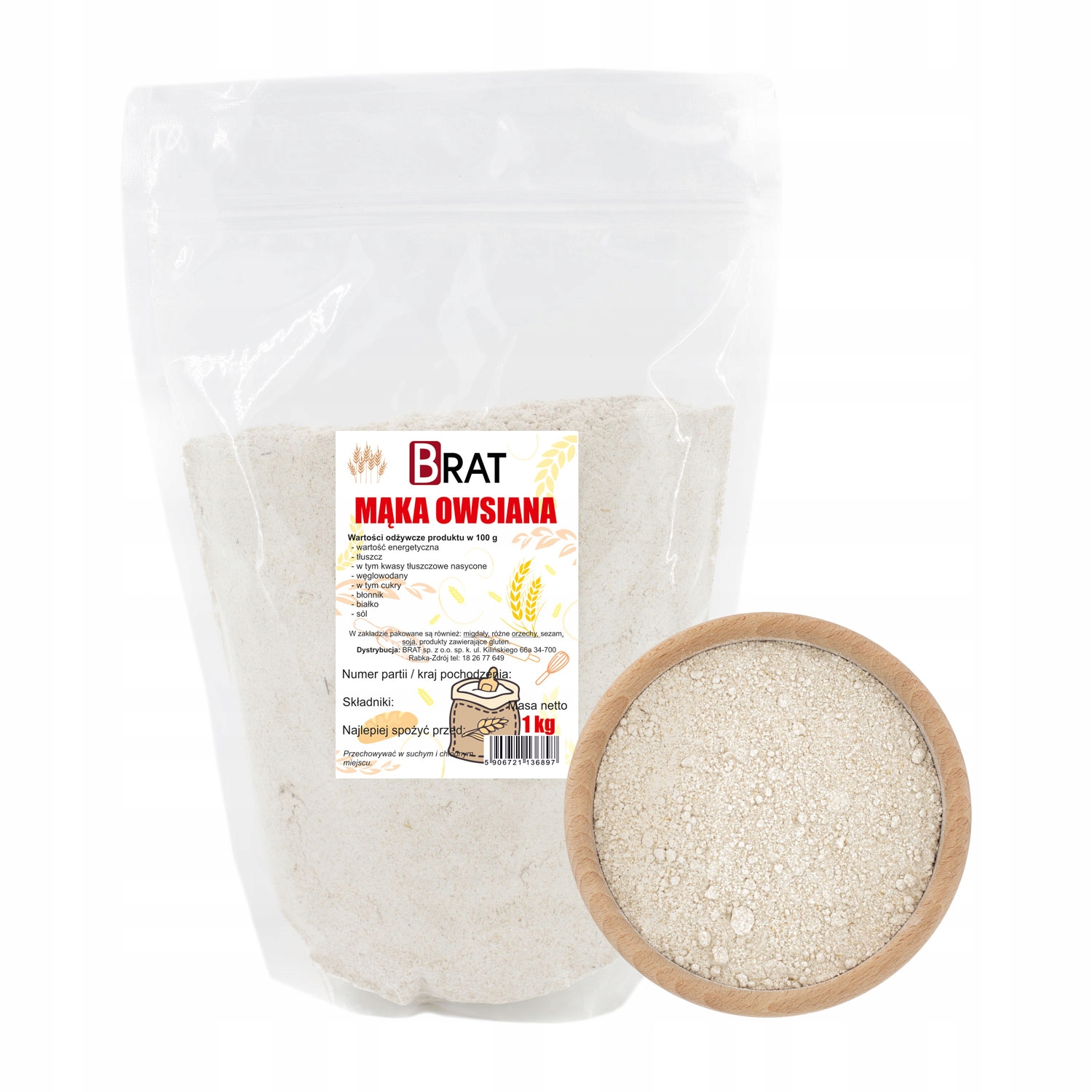 Levně 5X Brat Ovesná mouka 1 kg