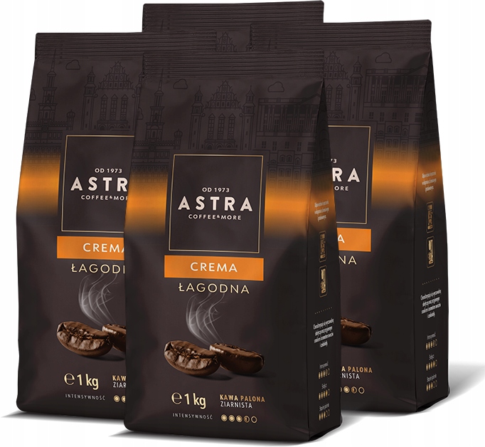 Kawa ziarnista Astra Łagodna Crema Special Blend 1kg x4