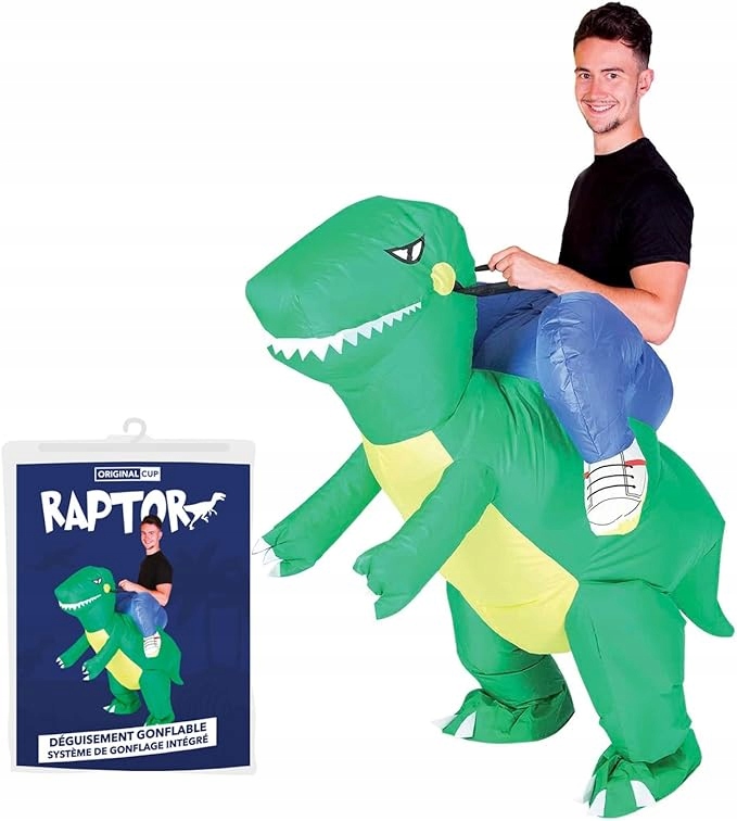 Unisex nafukovací kostým pro dospělé T-rex Dino