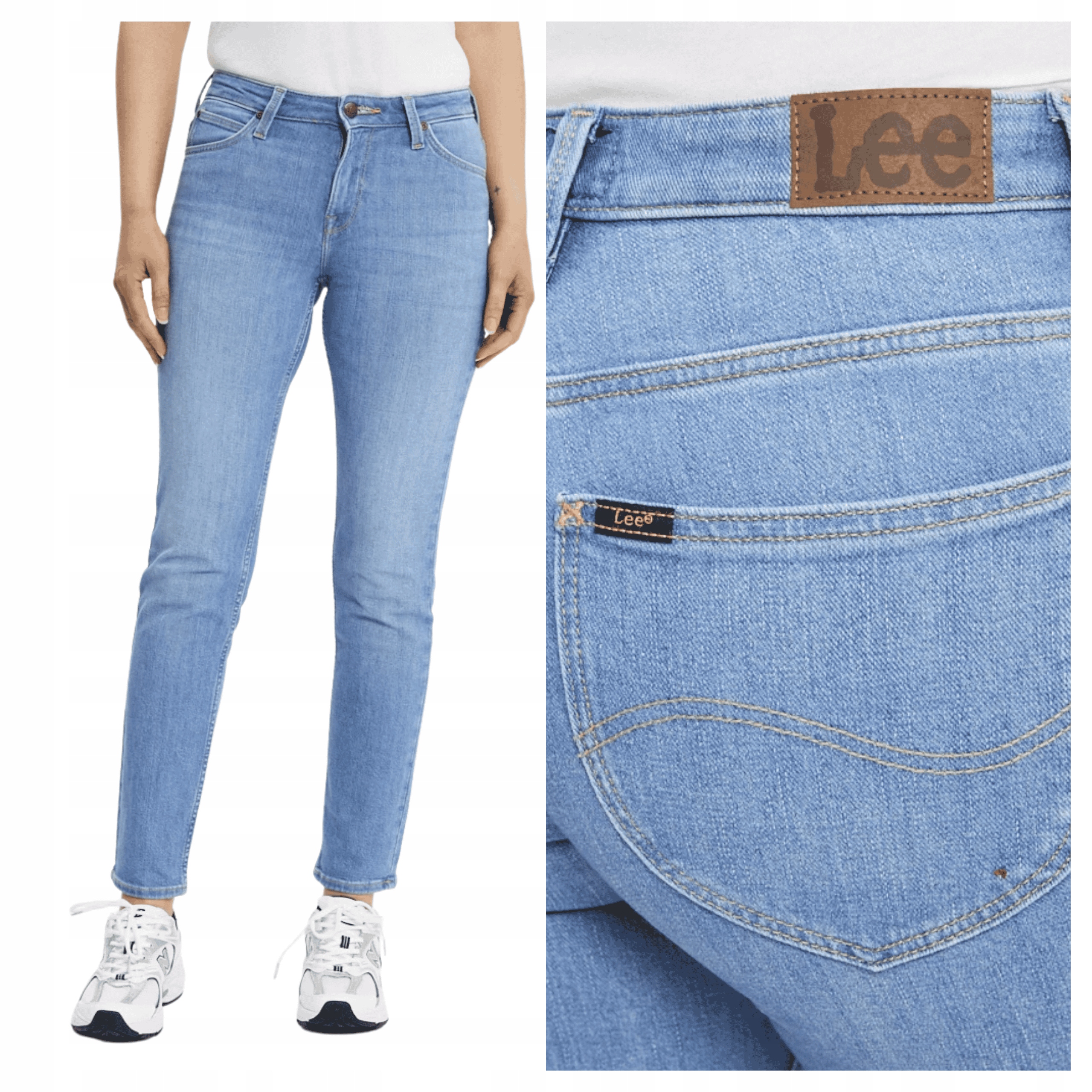 Dámské kalhoty Lee Elly Least Worried Modré Džínové W29 L31