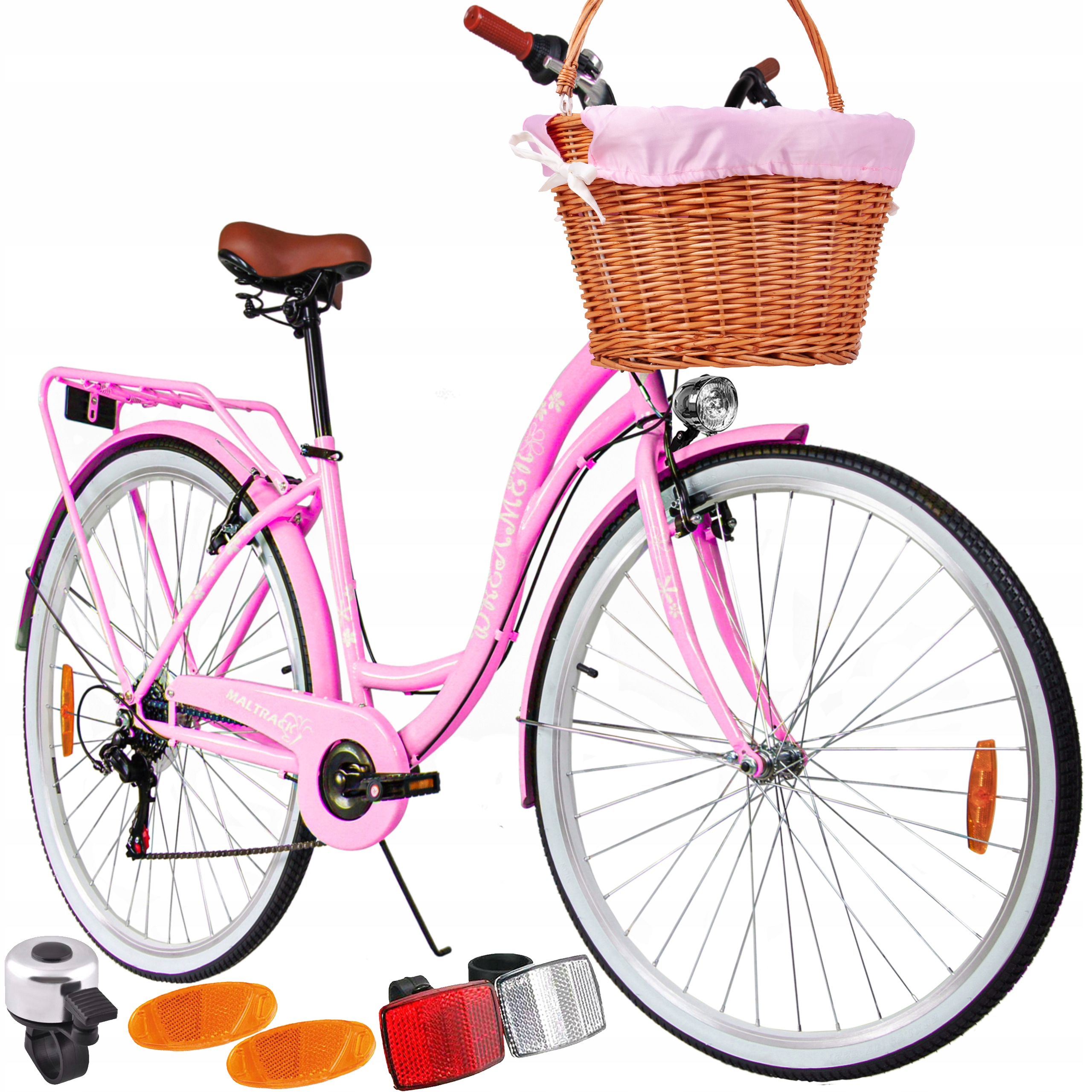 

Rower Miejski 28'' Damski Biegi 6 Shimano Koszyk