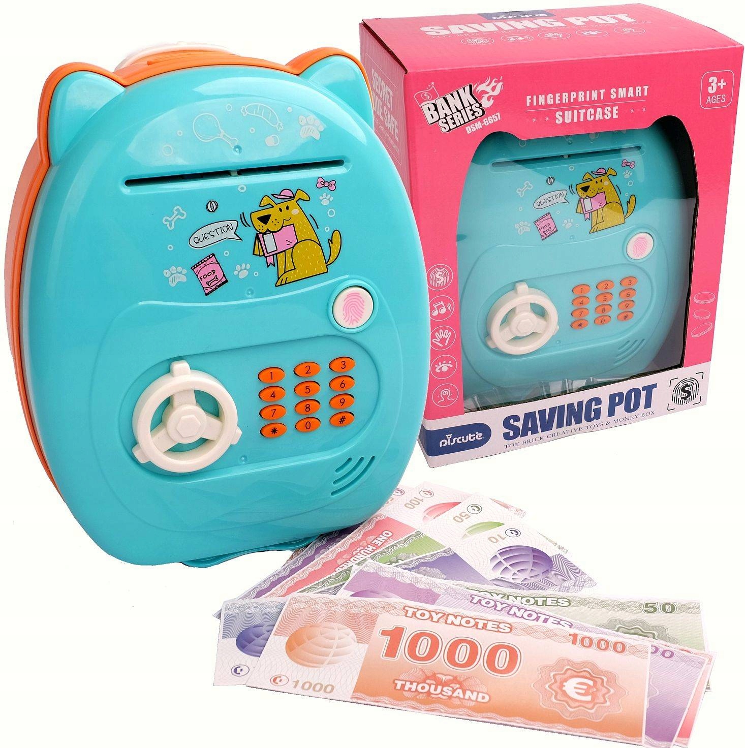 

Sejf Elektroniczny Skarbonka Monety Banknoty Pin