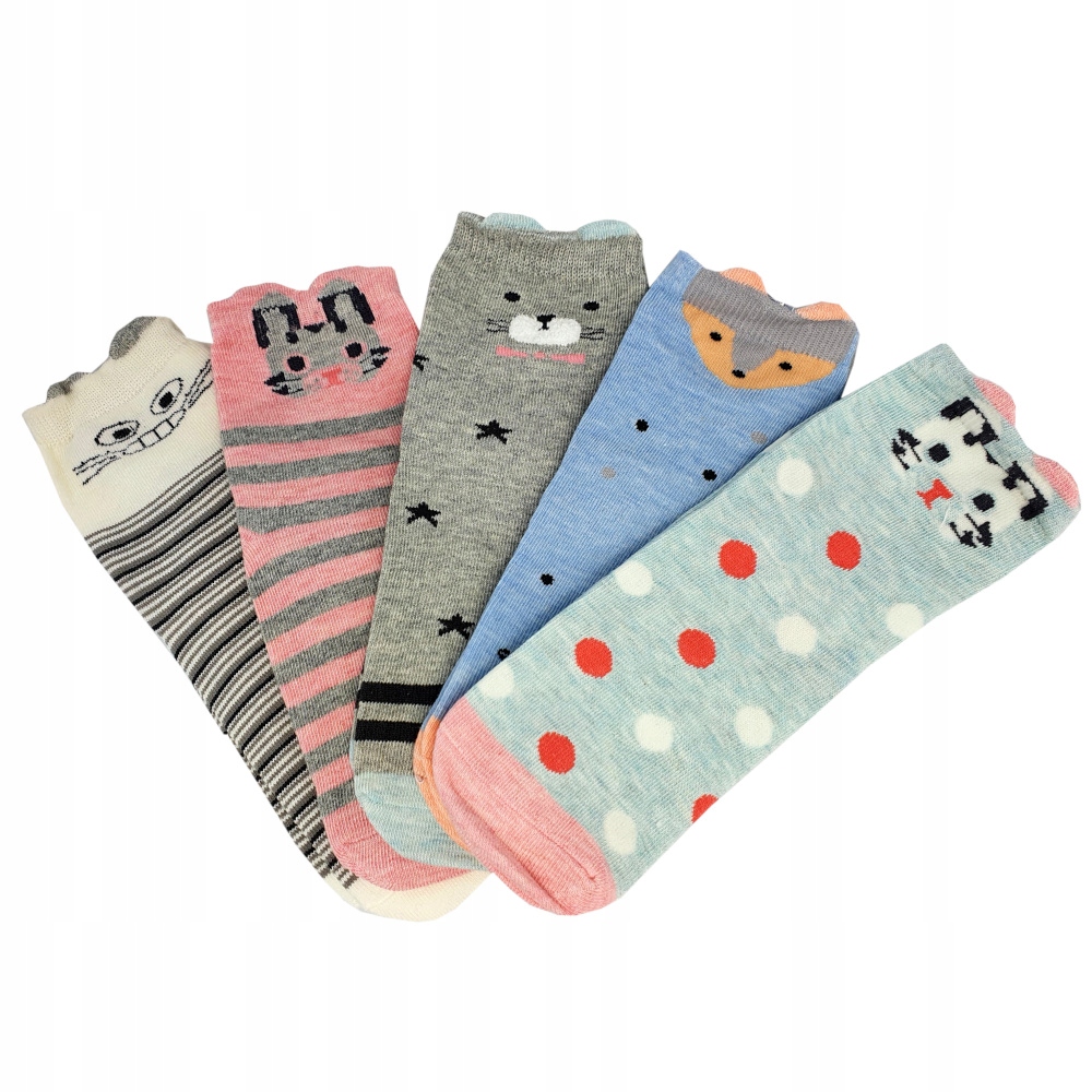 

5x Skarpetki Dziecięce Bawełniane Do Szkoły Zestaw