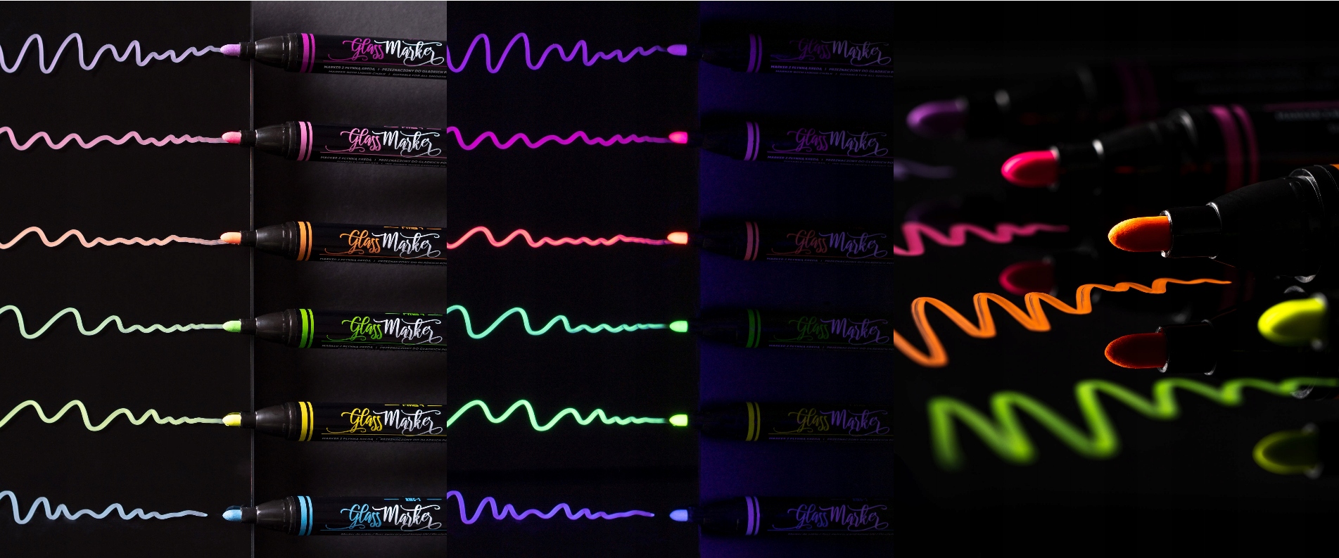 MARKERY KREDOWE DO SZKŁA ŚWIECĄCE UV RYSTOR 8 KOL Płeć chłopcy dziewczynki