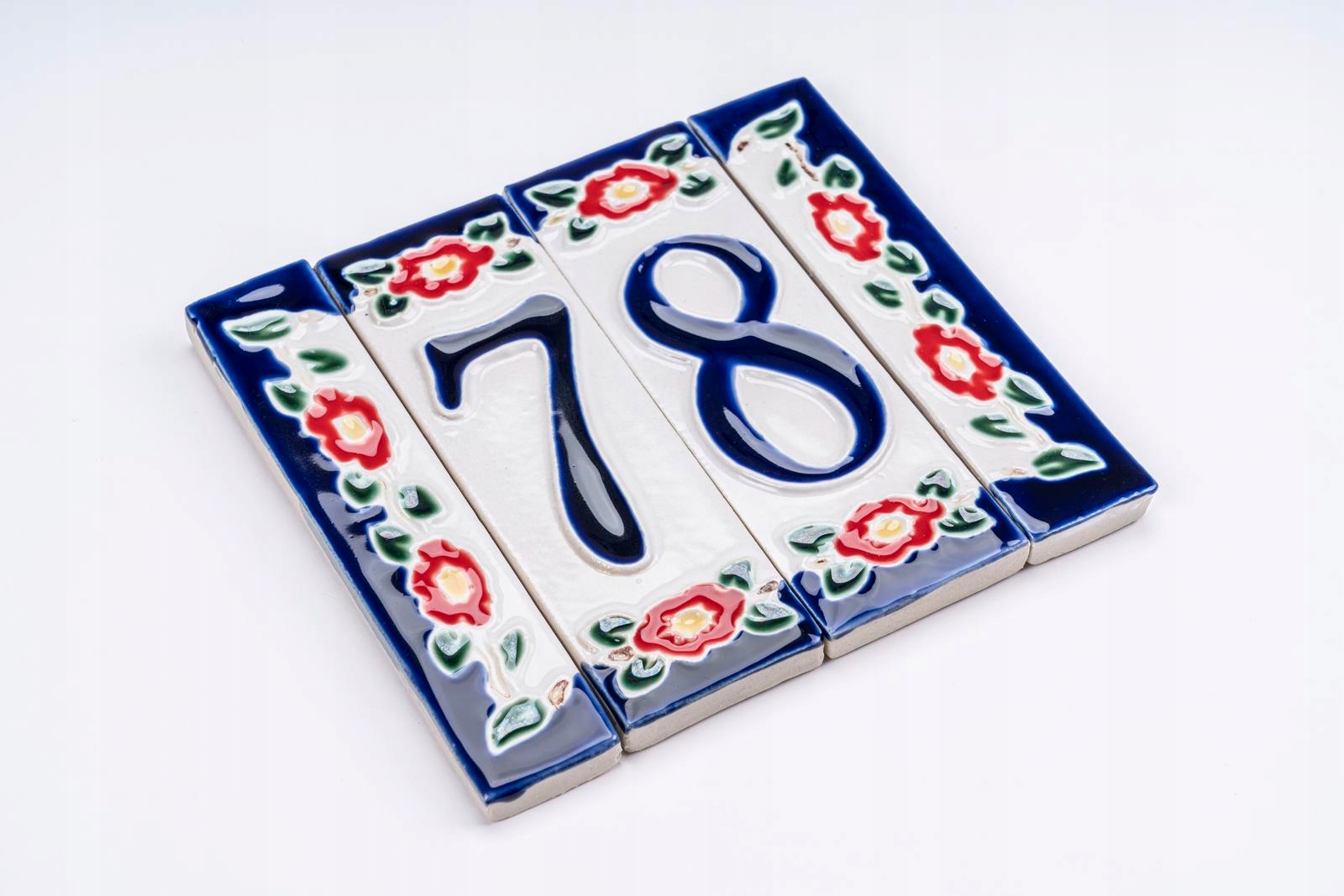 Ceramiczny numer na dom. Tabliczka,numer domu 13cm Marka inna