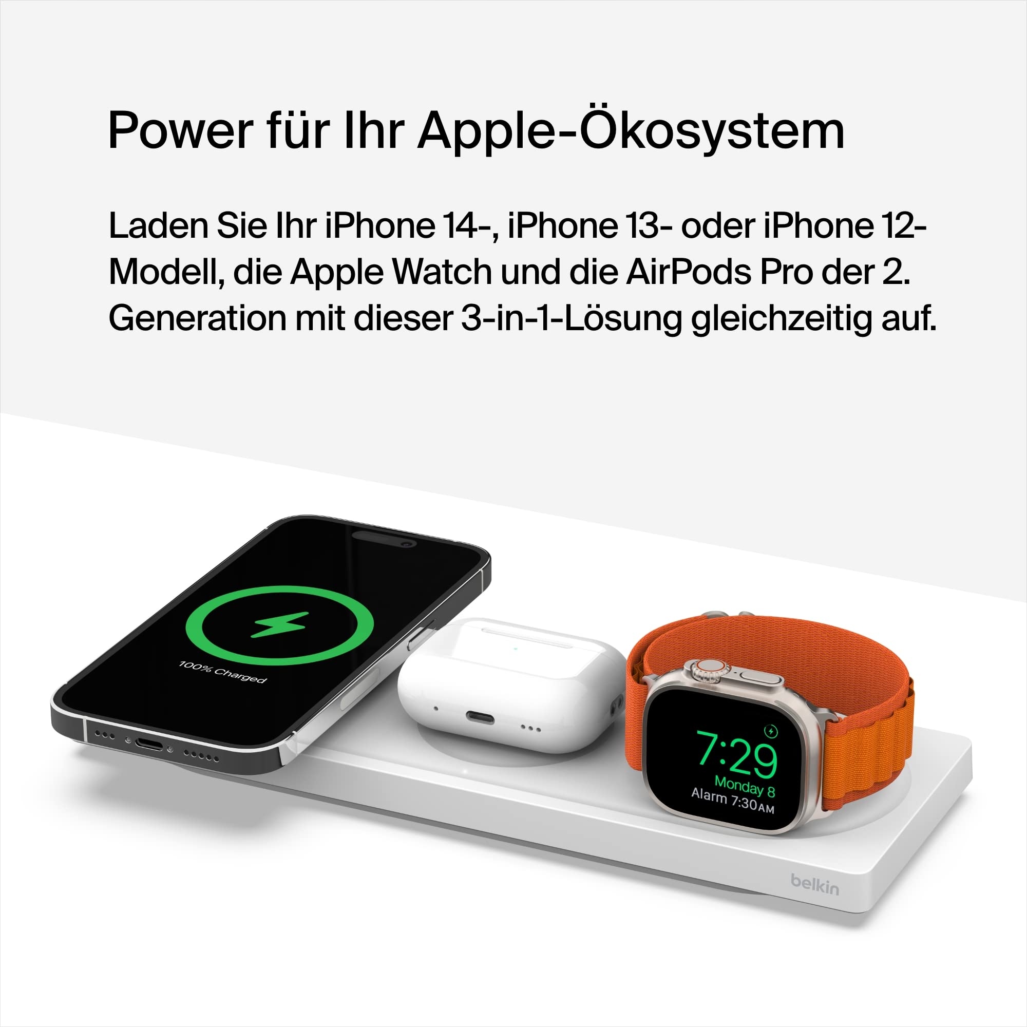 BELKIN MagSafe Ładowarka 3w1 Bezprzewodowa iPhone Apple Watch AirPods — miniatura 4
