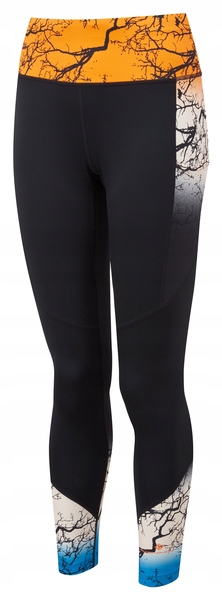 Legginsy do Biegania Ronhill S Damskie Life Satori Tight Czarno-Żółte