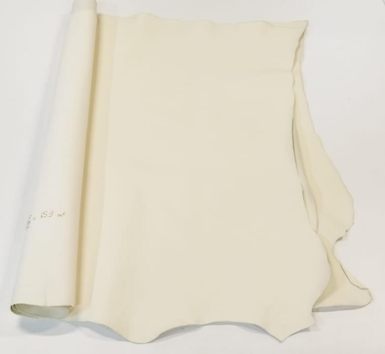 Ecrue Smetanové Přírodní Kůže Rostlinně Vyčiněné gr 1.5mm Po Kusech