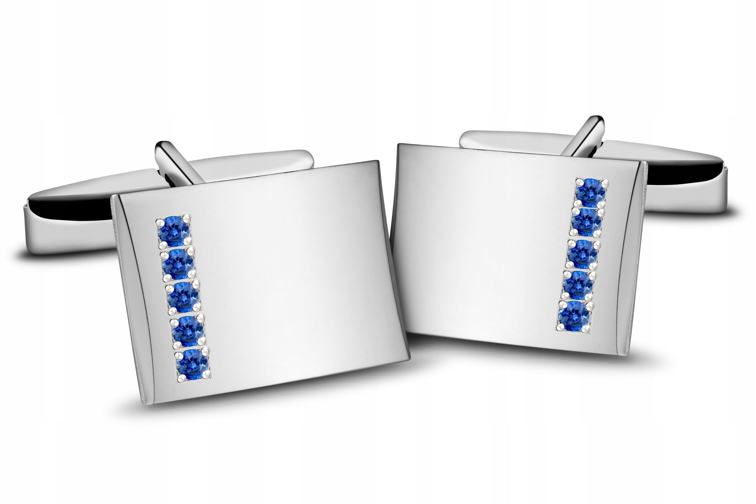 Manžetové spony ryzosti 925 s safíry