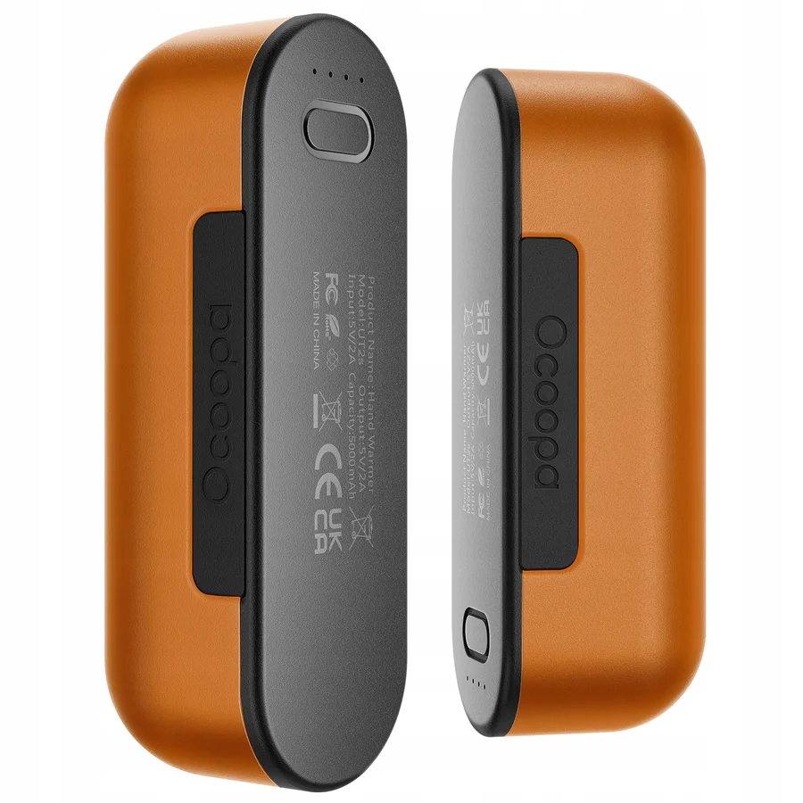 Ohřívač rukou Ocoopa UT2s, 2*8 h, 2*5000 mAh, powerbanka, oranžový