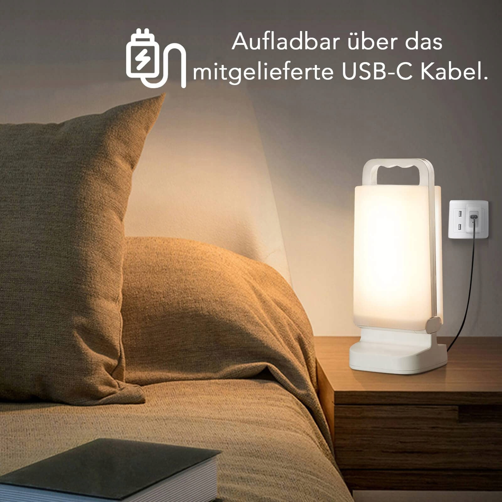 LEPWINGS Lampa LED Solarna Dimmowalna Dotykowa 4400mAh Wodoodporna IPX4 — miniatura 6