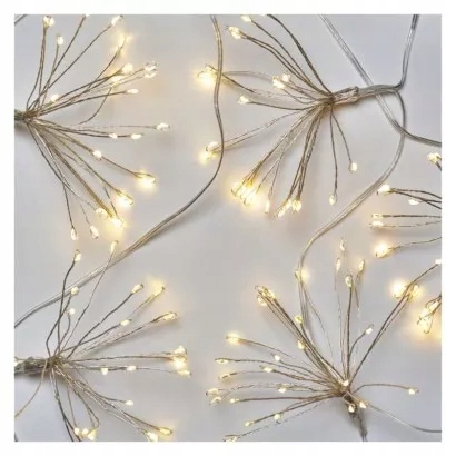 

Dekoracje 150 Led 2,35 m nano łezki frędzle ciepł