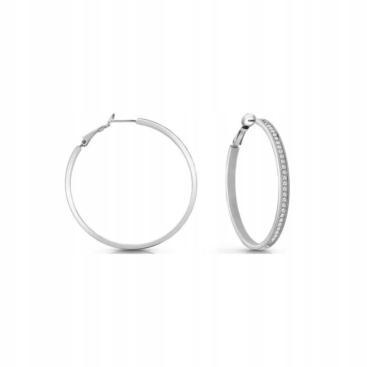 Stříbrné náušnice Guess s kolečky 5 cm Guess Color My Day JUBE02247JW