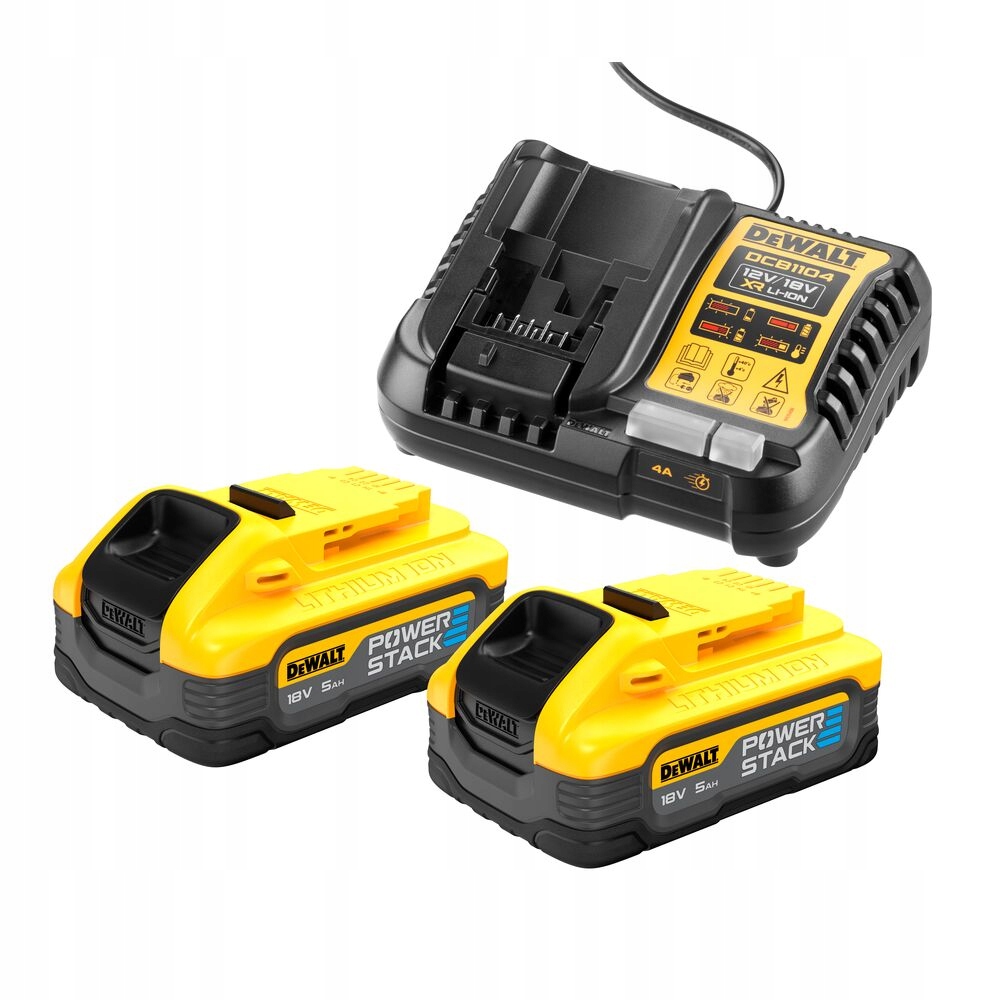 Napájecí sada 2x5,0Ah Powerstack nabíječka DCB1104H2 DeWalt