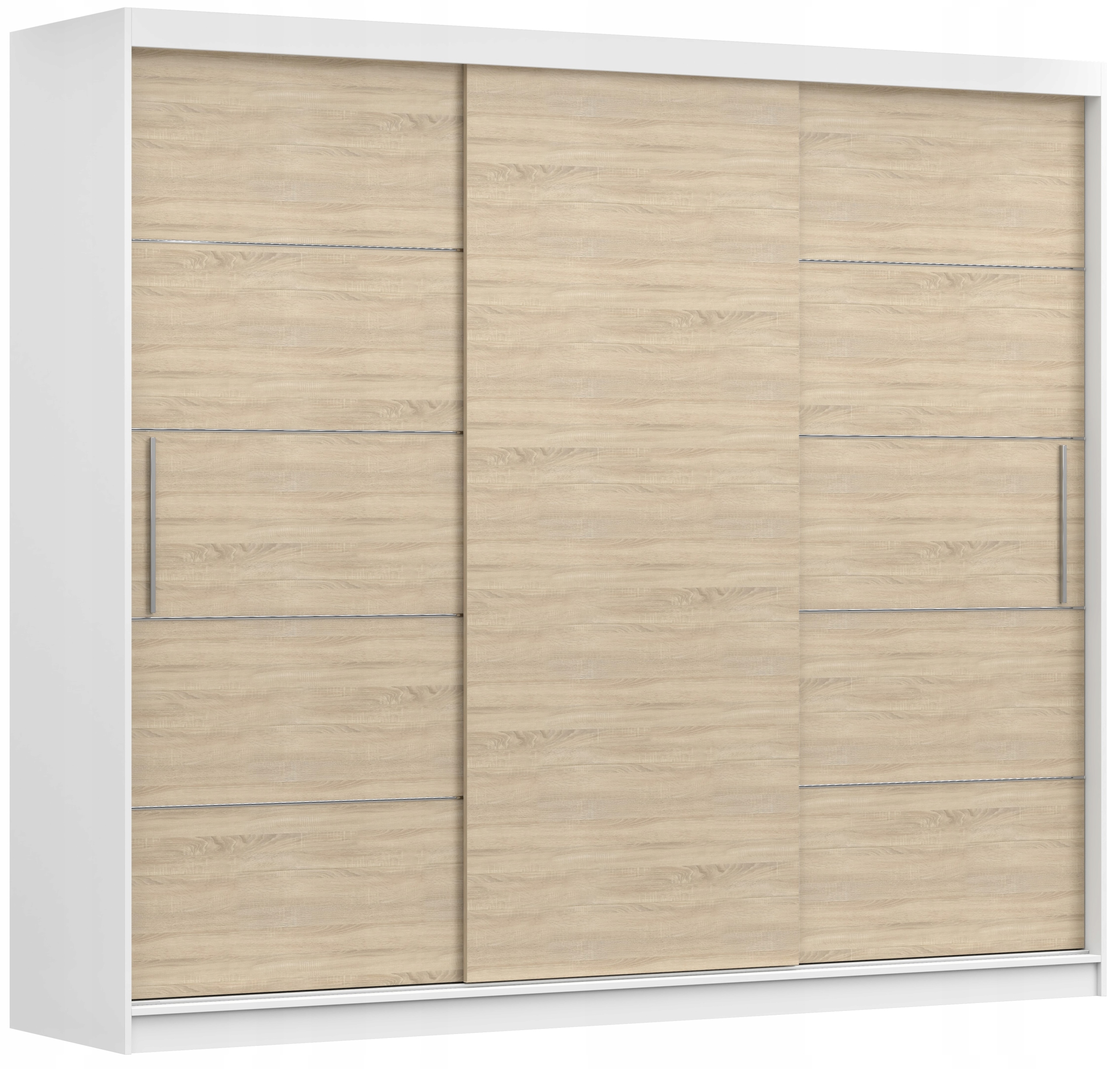 SZAFA PRZESUWNA ALBA II 250 cm półki kolory Głębokość mebla 61 cm