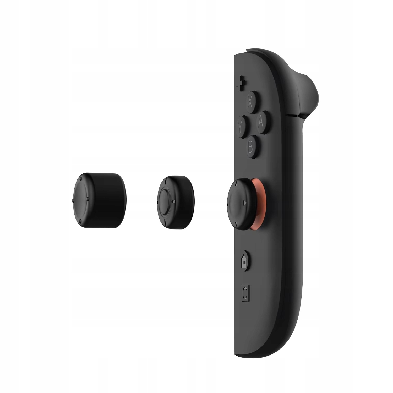 ZESTAW 6 NAKŁADEK DO SWITCH 2 RÓŻNE PROFILE, CZARNY MAT, ANTYPOŚLIZGOWE