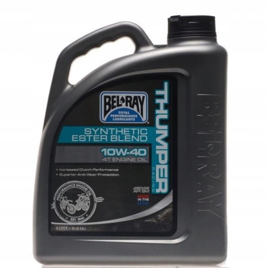 Motocyklový olej Cross Enduro Bel Ray Thumper 10W40 4L Polosyntetický