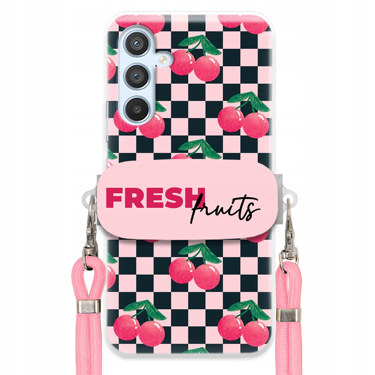 Puzdro pre Samsung A25 5G Crossbody vodítko držiak šachovnice Fresh Fruits