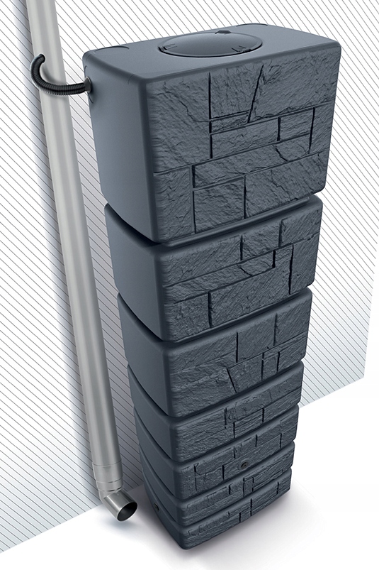 ZBIORNIK na DESZCZÓWKĘ BECZKA WODĘ DESZCZ 500L # ANTRACYT + KRANIK Marka Prosperplast